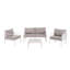 Ensemble de conversation pour patio 5 pièces, ensemble de mobilier modulaire d'extérieur moderne avec table basse carrée, coussin épais et imperméable pour terrasse, balcon-635286547