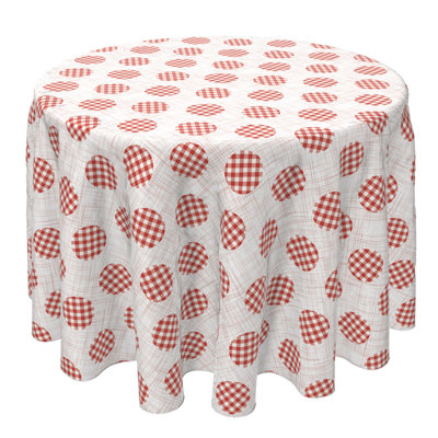 Round Geometric Cotton Twill Tablecloth