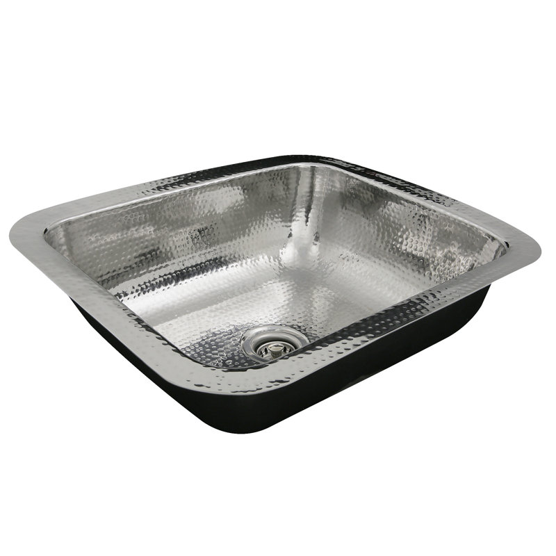 Brightwork 17.5'' L Stainless Steel Single Basin Kitchen Sink