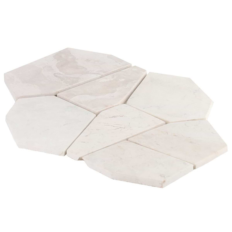 Nature Organica 12x20 Honed Marble Mosaic Tile, Lovina White