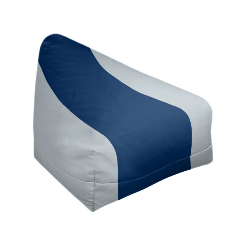 Fauteuil à billes Washington, 27 po x 27 po x 30 po, Argent / bleu marine / argent