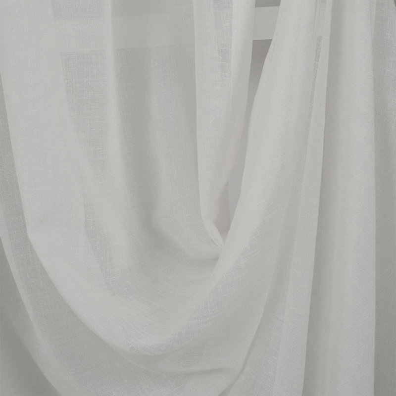 Panneaux de rideaux extra-longs transparents, L 52 po x L 108 po, Crème