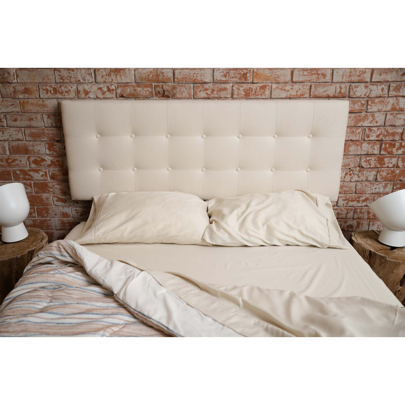 Ensemble de draps luxueux en rayonne de bambou hypoallergénique pour une nuit de sommeil paisible, Cream