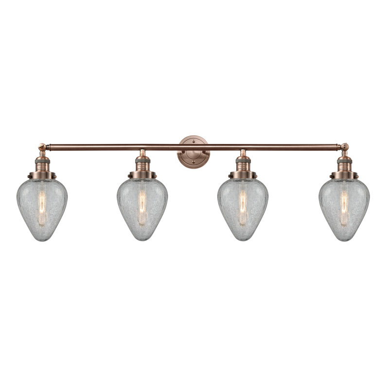 Éclairage pour salle de bain 4 lumières Shauna, Cuivre antique