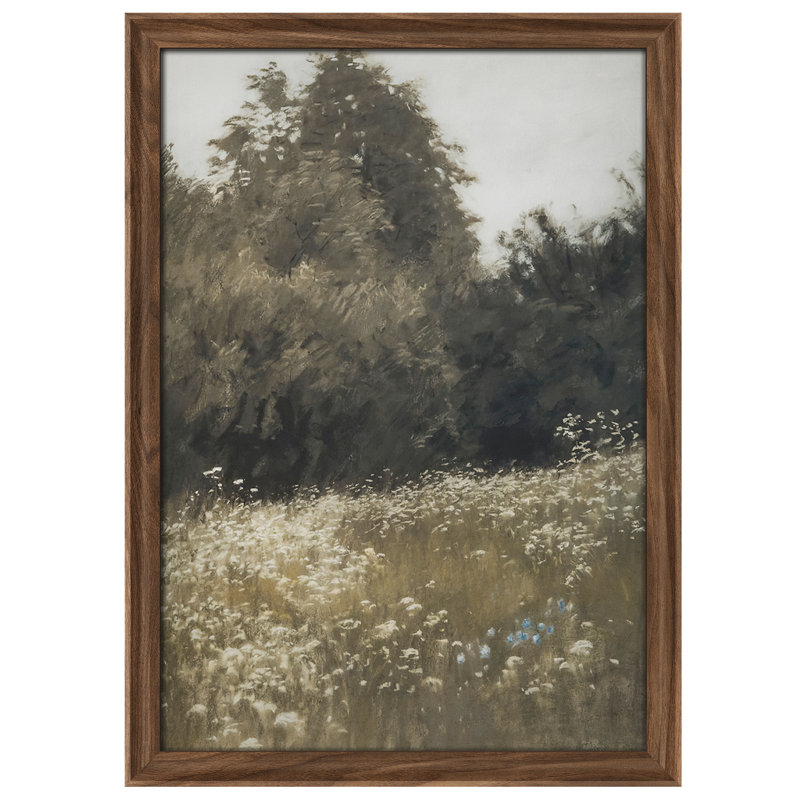 Art mural vintage rétro encadré pour chambre à coucher - 26 po x 36 po brun, Reproduction encadrée sans passe-partout