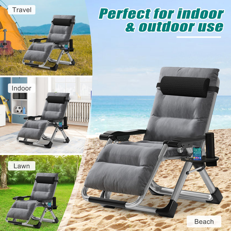 Adjustable Atlantic Outdoor Foldable Aluminum Zero Gravity Chair