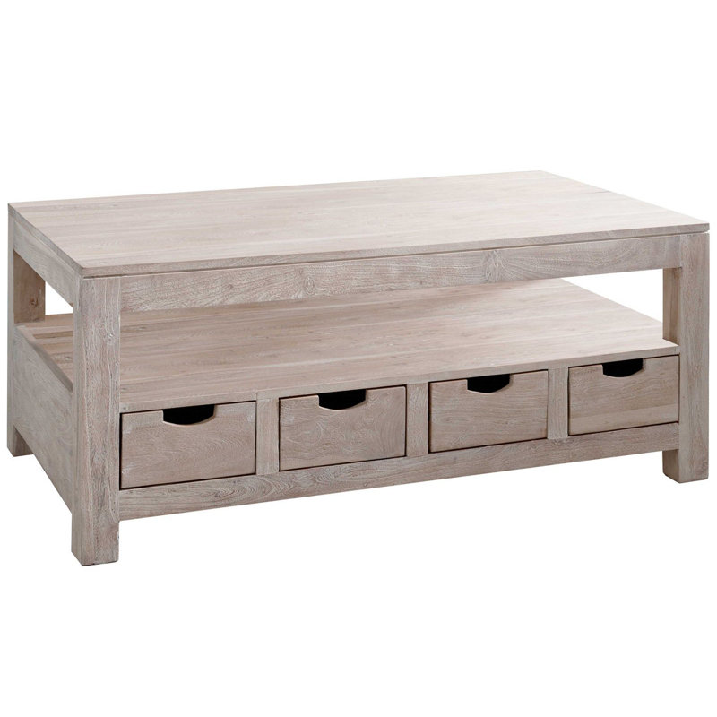 Solid Wood Four Leg Coffee Table