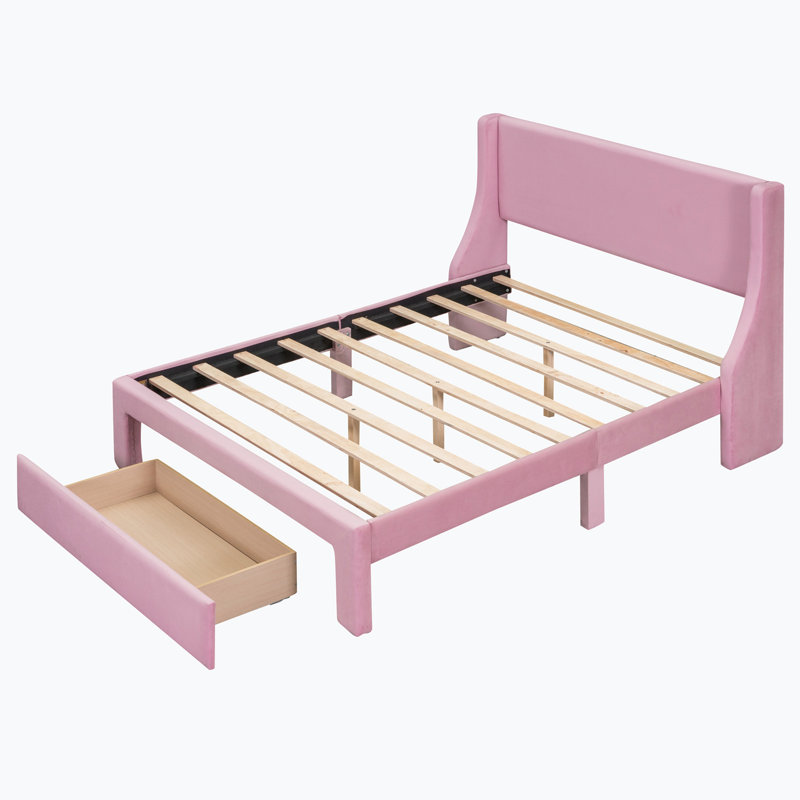 Base de lit, Rose, Lit double