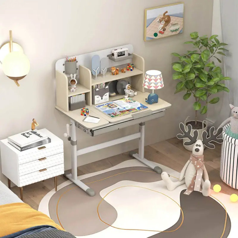 Table d'étude multifonctionnelle pour enfants avec bureau inclinable