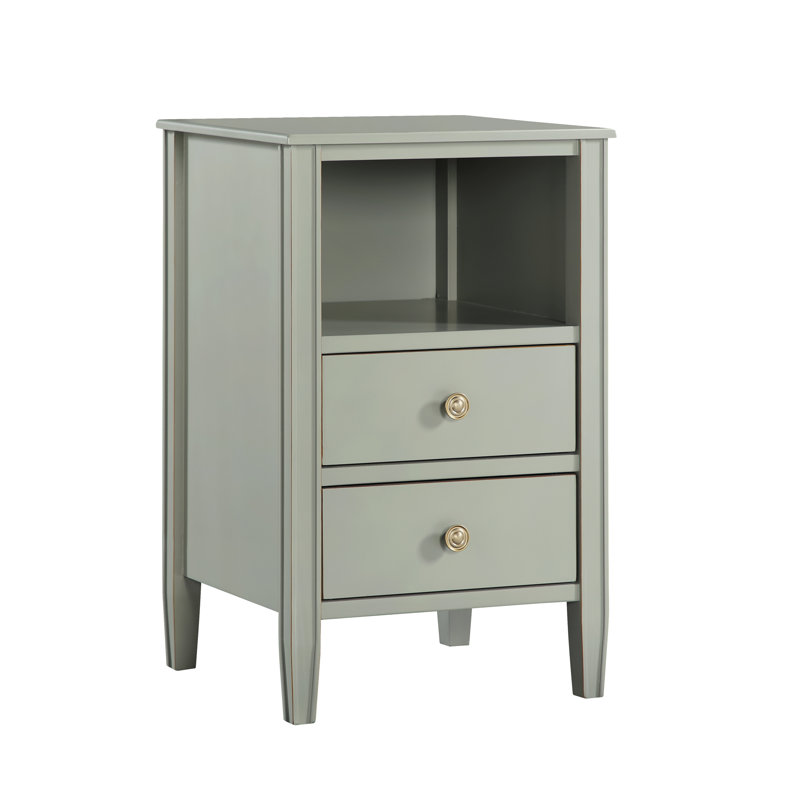 2-Drawer Storage Nightstand
