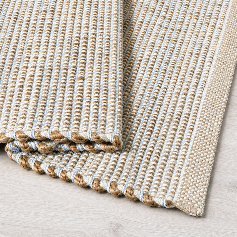 Aleksei Jute Area Rug, Rectangle 8' x 10', Coastal Blue