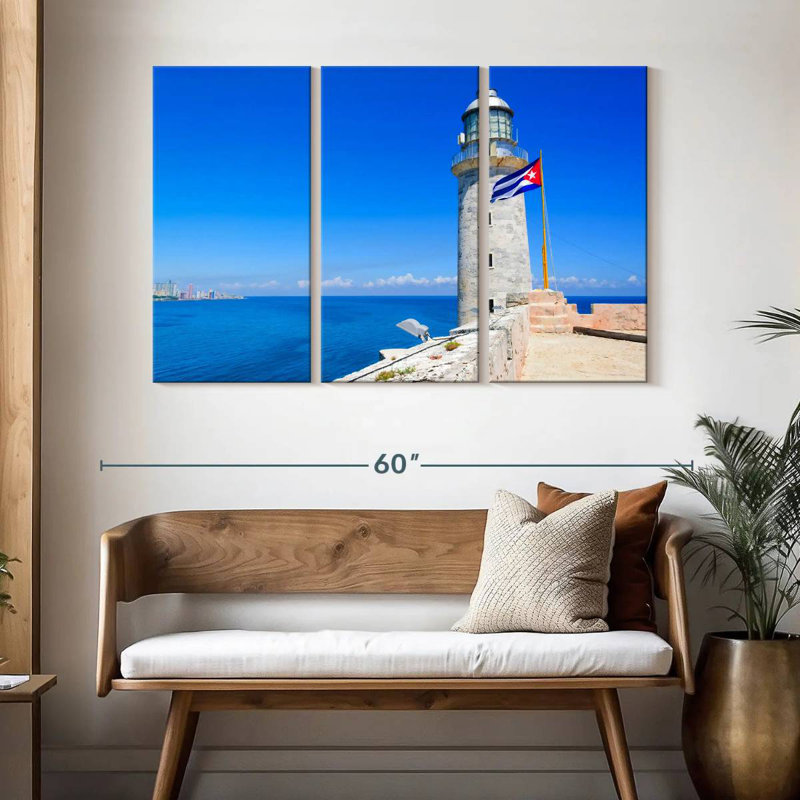 Lilie El Morro Lighthouse, 32" H x 50" W