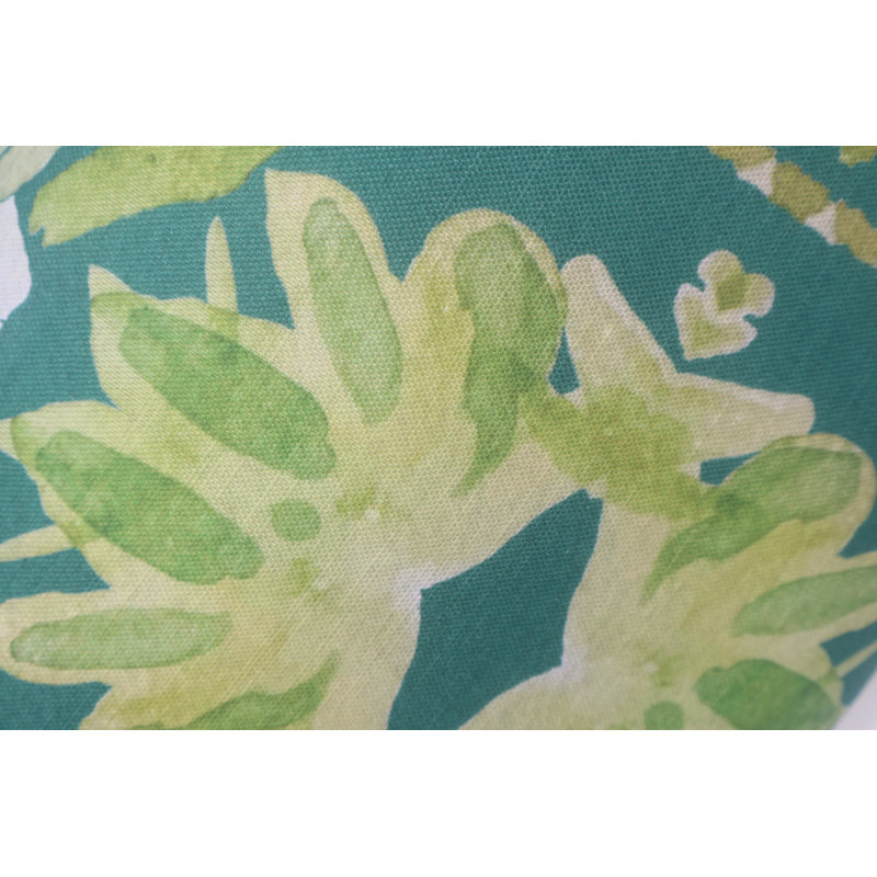 Wildflowers I Large Repeat Luxury Throw Pillow, 22"H x 22"W, Dark Green Floral
