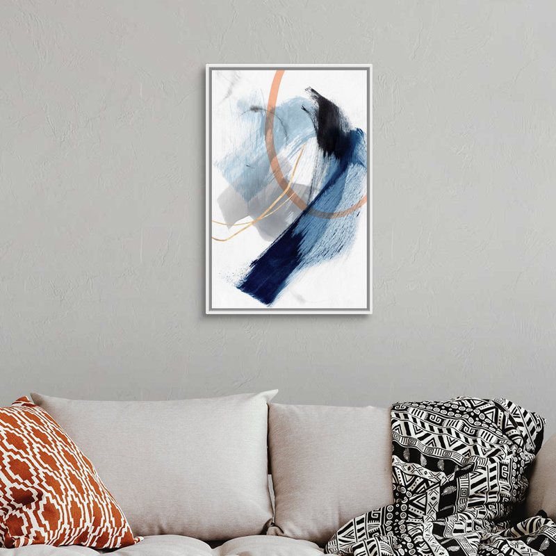 Foreshadow I par PI Studio - reproduction d'art sur toile, H 32 po x l 22 po x P 1,75 po, Cadre blanc