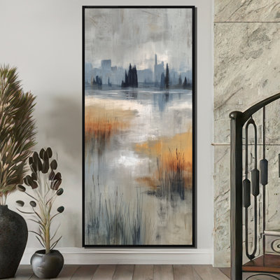 Golden Path In The France Countryside - Landscapes Canvas Prints, Grey Abstract Wall Art