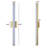 29.75” Brushed Gold Led Vanity Bar Light Indoor Wall Sconce With Acrylic Shade-720402022-720402023-720402008