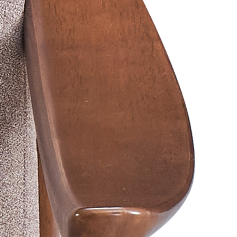 Fauteuil d'appoint en tissu et finition Lide, Marron clair