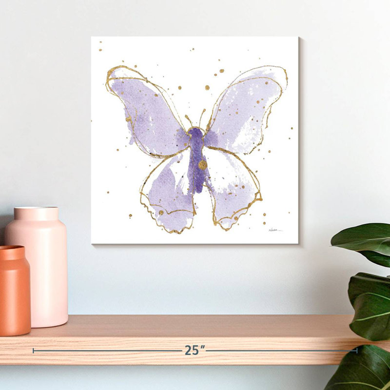 Papillons dorés lavande Brampt, H 16 po x l 16 po