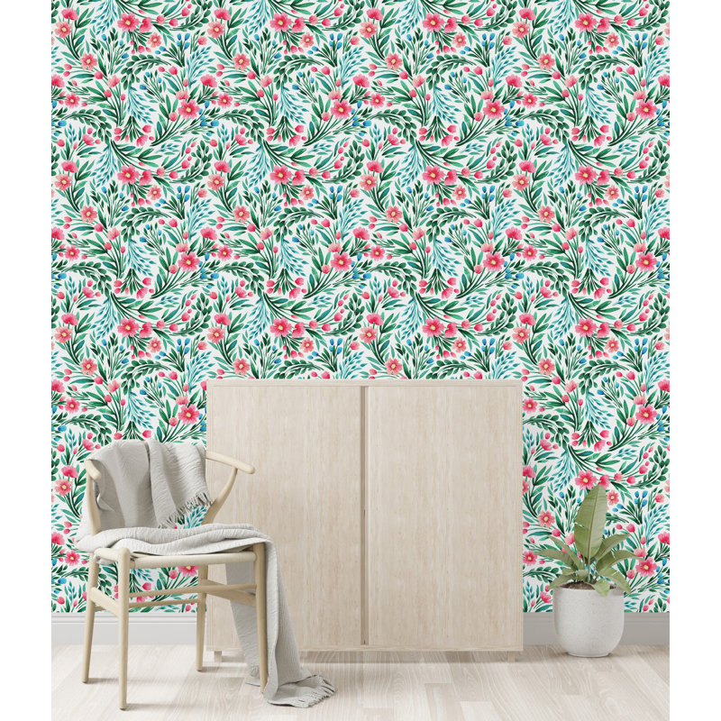 Floral Roll, 2.08' W x 10.42' L