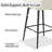 27.9" Seat Height Upholstered Swivel Bar Stools With Back(Set of 6)-110983004