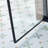 34-35.5"W x 75"H Pivot  Shower Door Tempered Glass Shower Door with 1/4" Clear Glass Matte Black Aluminium Alloy