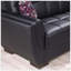Causeuse convertible rembourrée avec rangement, polyuréthane noir-940808394