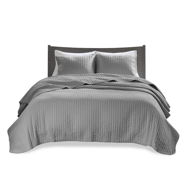 Ensembles de literie de ferme gris, 100% microfibre de coton pour toutes les saisons