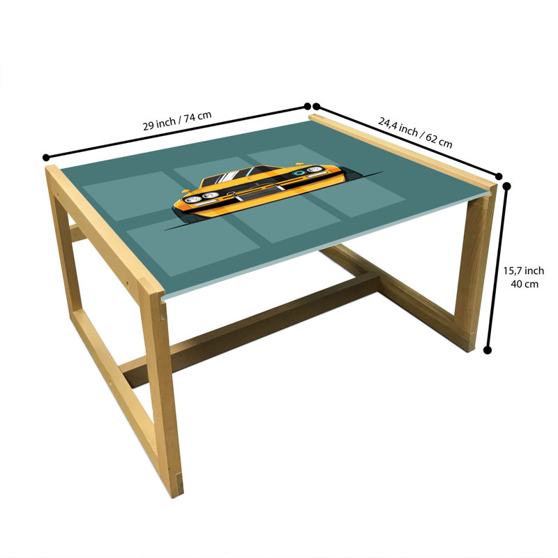 Isen Trestle Coffee Table, 40cm H x 74cm W x 62cm D