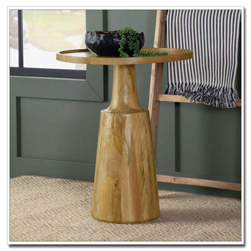 Table d'appoint à piédestal naturel
