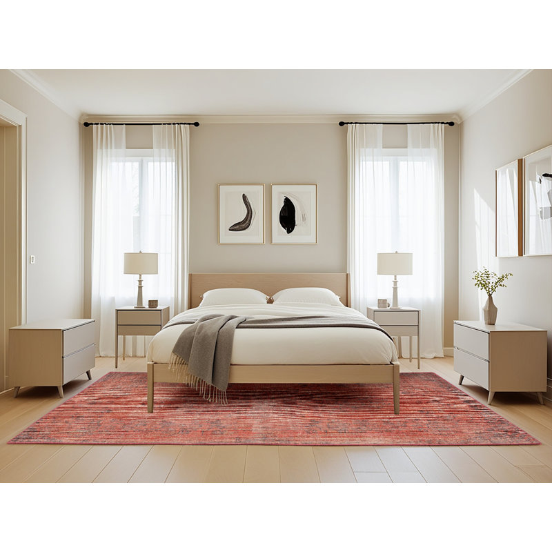 Gaitan Wool Oriental Indoor Rug, Rectangle 5' x 8'