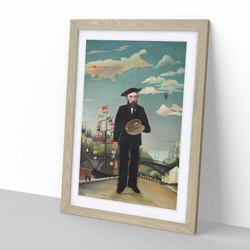 Self-Portrait by Henri Rousseau - Picture Frame Painting, 48cm H x 36cm W x 2cm D, Oak Framed