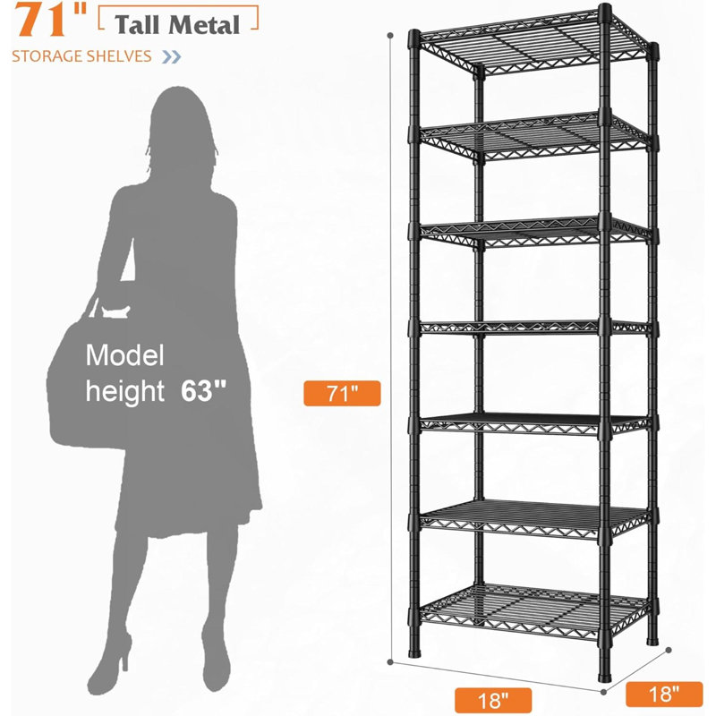 18'' W Metal Shelving Unit