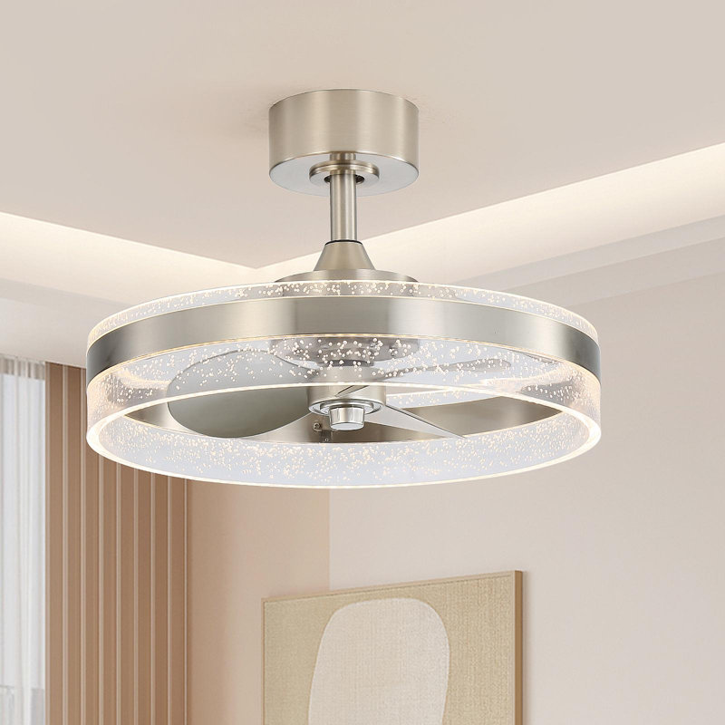 Ventilateur de plafond 20 pouces avec télécommande, gradateur et moteur à courant continu réversible