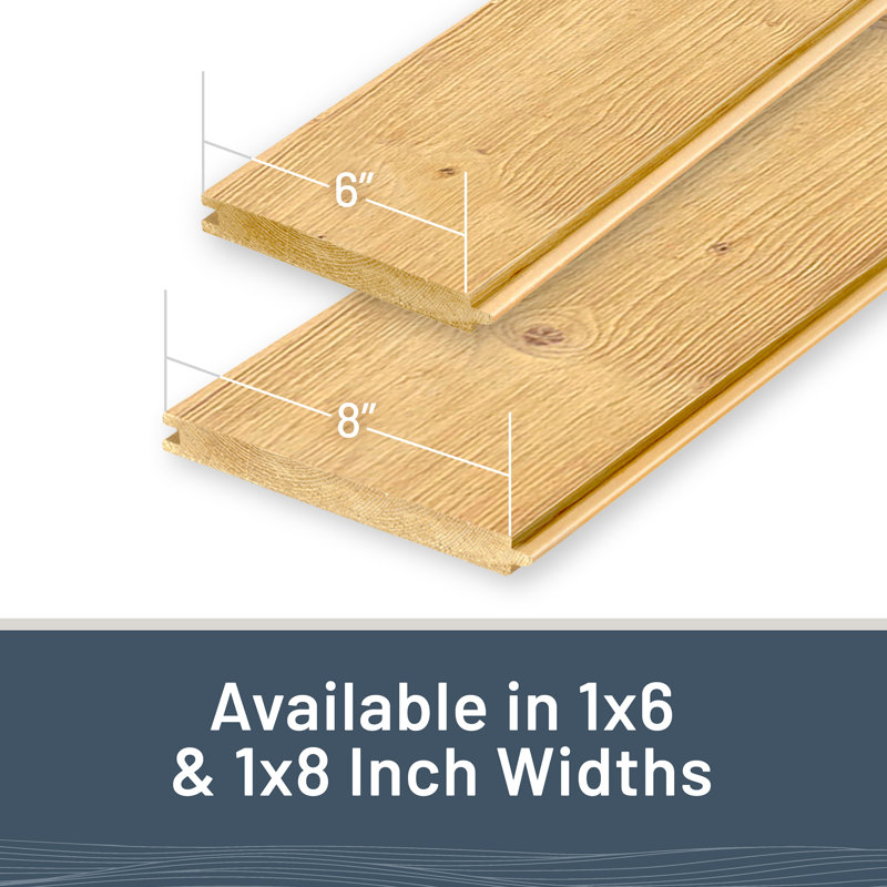 8 ft Distressed Smoke Pine Shiplap Planks (Set of 4)