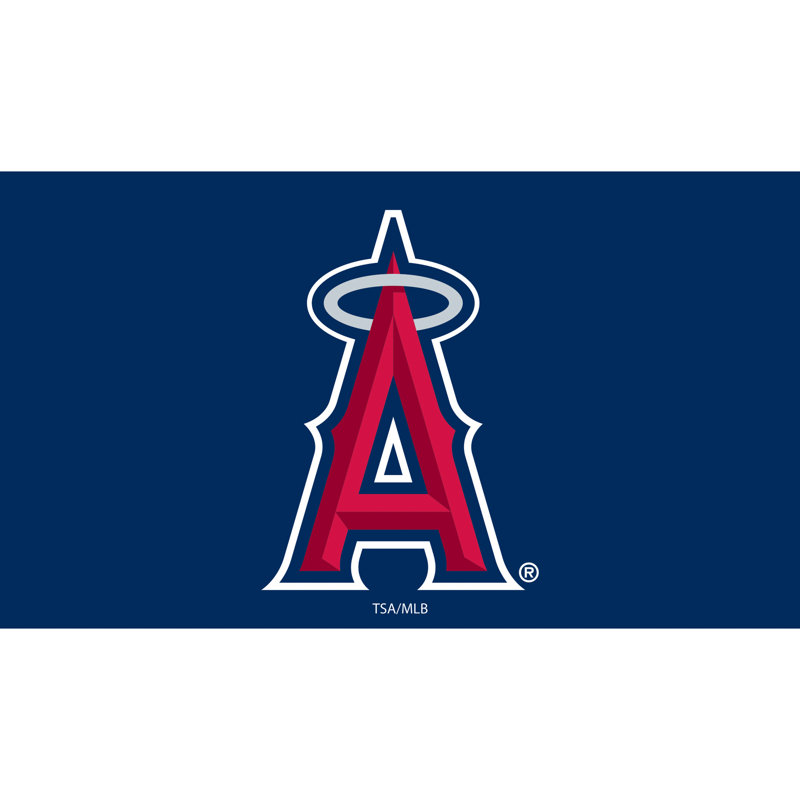 Los Angeles Angels Full Colour PVC Mat 16" x 28"