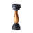 Handcrafted Marble & Wood Black Pillar Candleholder-1959597521