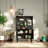 Large capacity flower pattern accent cabinet