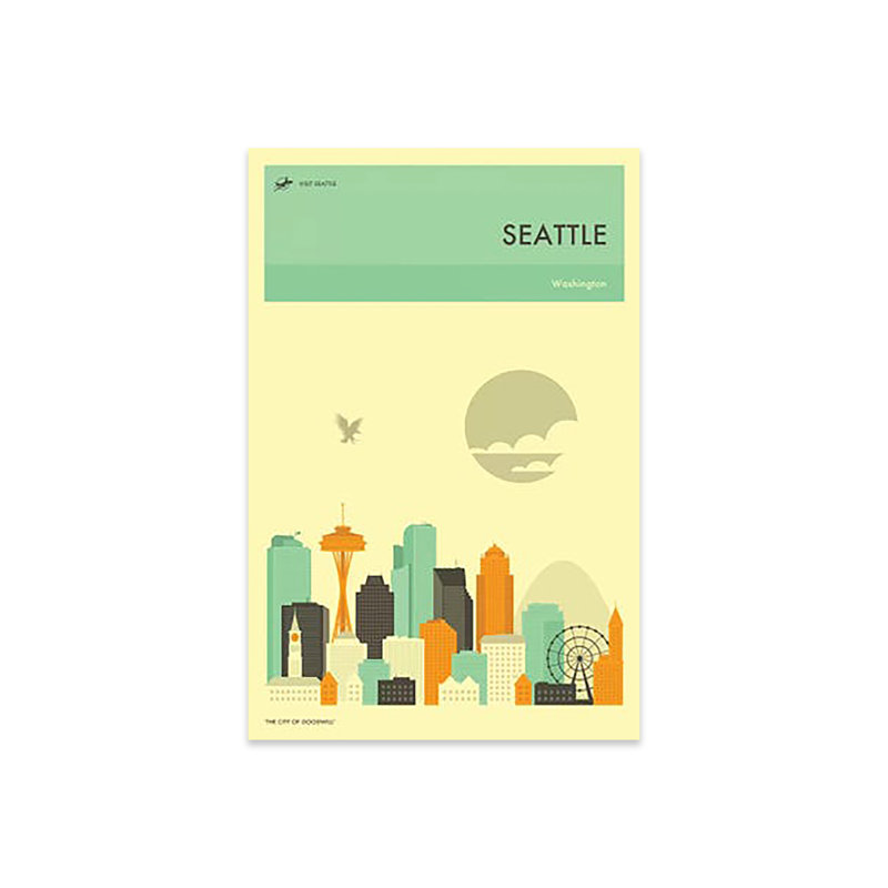" Seattle Skyline " by Jazzberry Blue, 24" H x 16" W x 0.25" D