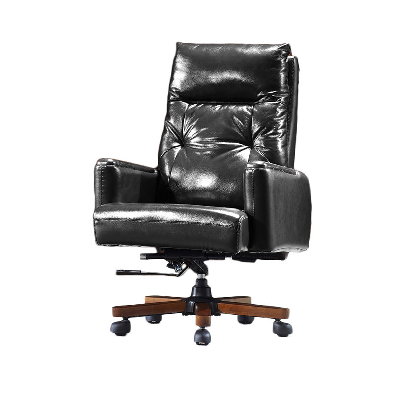 Fauteuil de direction avec appui-tête, Noir