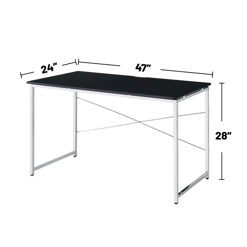 Bureau rectangulaire avec structure en métal