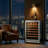 24" 61-bottle Wine Fridge 3-LED Built-in&Freestanding Wine Cooler Frost Free Fridge With Dual Layer Tempered Glass Door-124568576