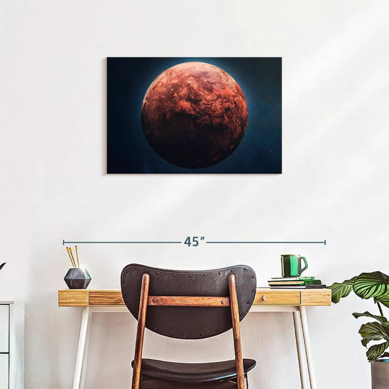 Oberle Red Mars Planet, 20" H x 30" W