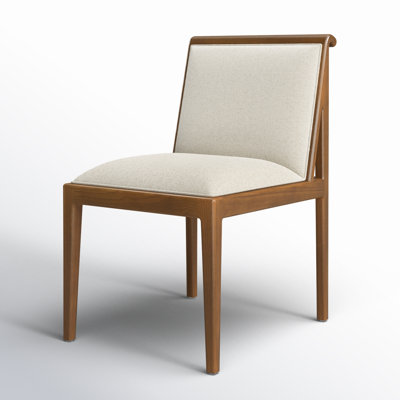 Upholstered Back Side Chair in Beige