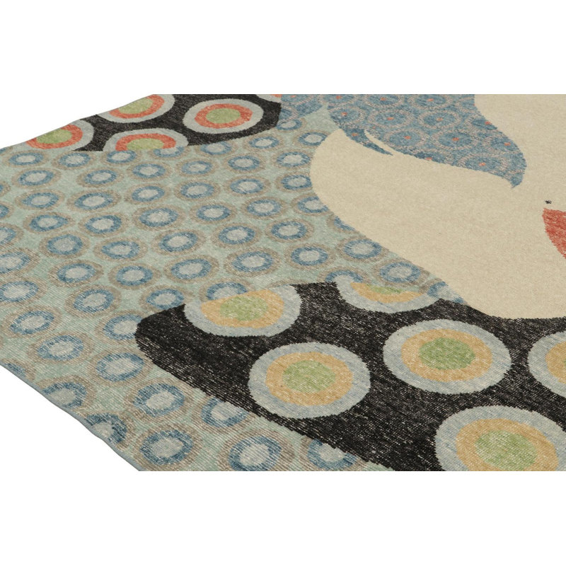 Distressed Homage Handmade Kilim Wool Animal Print Area Rug, Rectangle 14' x 20'