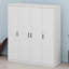 Armoire spacieuse à 4 portes avec tiroir intégré pour le rangement de la chambre à coucher-6207982