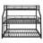 Triple Bunk Bed With Long And Short Ladder And Full-Length Guardrails