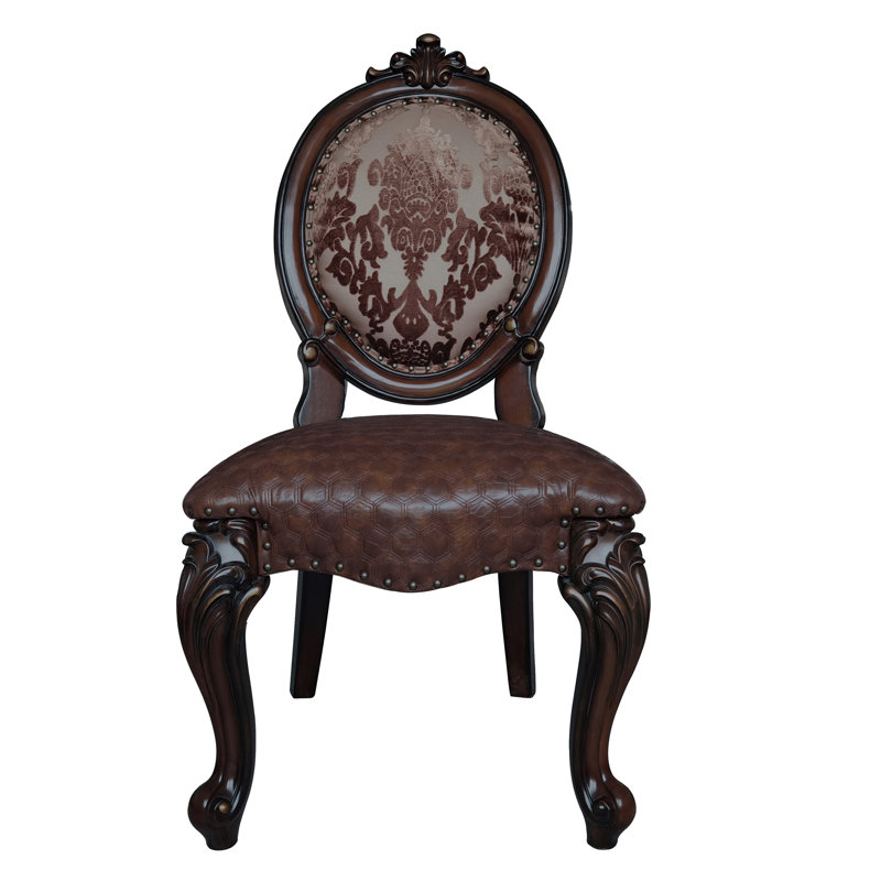 Chaises d'appoint brun et cerisier à dossier ovale, Cerisier, Cerisier