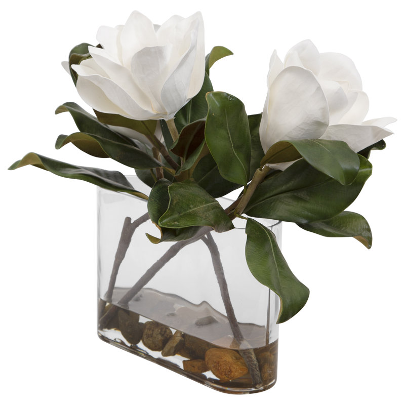 Centre de table magnolia dans un vase