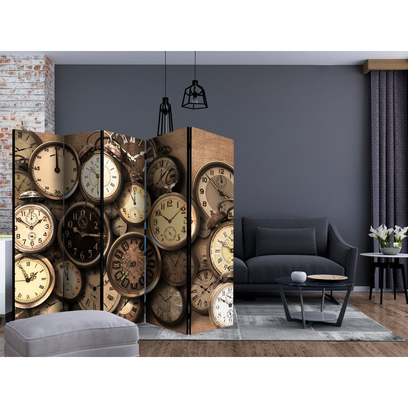 Oriska 172cm H Solid Wood Folding Room Divider, 5