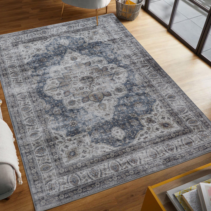 Jean Pierre New York Palma Machine Washable Dream Mink Printed Chenille Rugs, Rectangle 5' x 7'